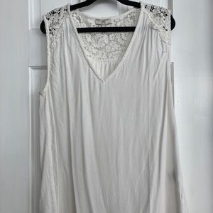 Joie White Lace Tank Top XS